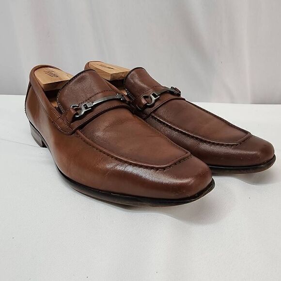 Florsheim Size 10 Men's Dress Shoe - Bit Loafer - Cognac M - Picture 1 of 10
